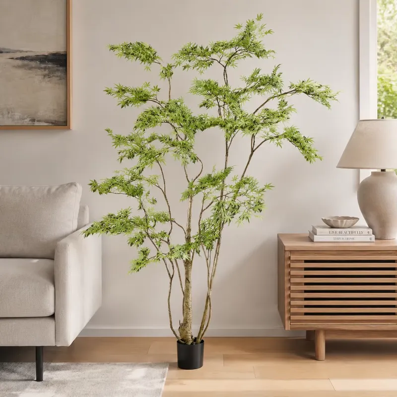 실물 같은 화분에 심은 인조 일본 단풍나무, 주거 및  - Dracaena Marginata 리뷰 및 가격