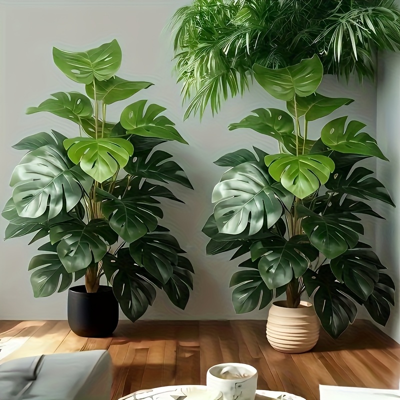 인공 몬스테라 야자수 나무, 사실적인 플라스틱 녹색 식 - Dracaena Marginata 리뷰 및 가격